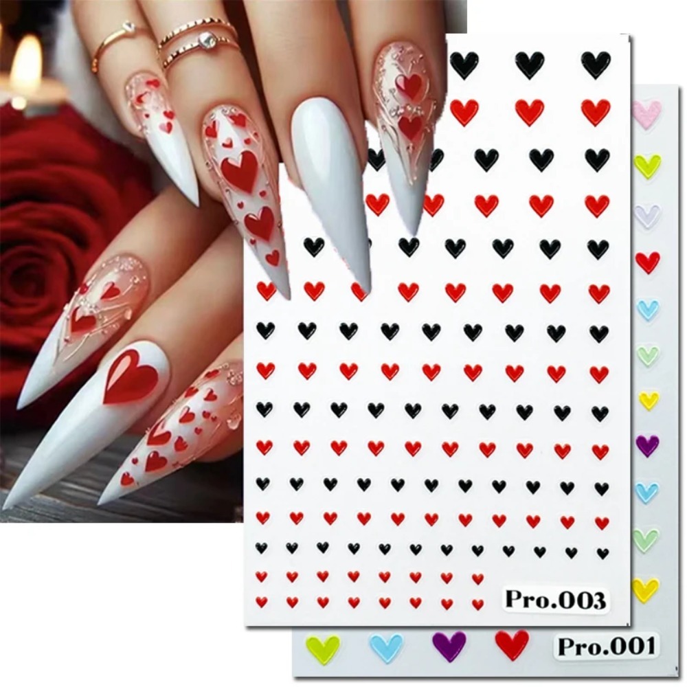 Nail Art Valentines Day - 5D 엠보싱 네일 아트 스티커 발렌타인