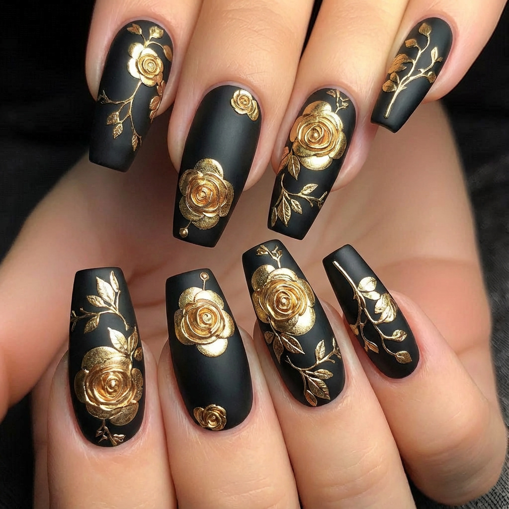 Nail Art Press On - 여성 소녀들을 위한 3D 가짜 손톱,