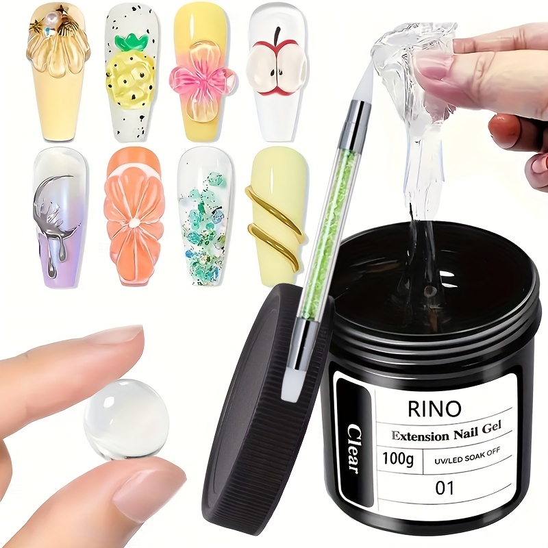 Nail Art Ombre - 100g 투명 논스틱 핸드 익스텐션 네일