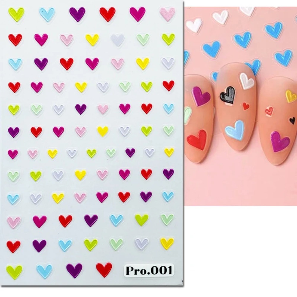 5D 엠보싱 네일 아트 스티커 발렌타인 데이 레드 블랙 - Nail Art Valentines Day 리뷰 및 가격