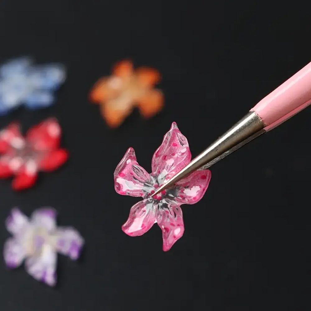60개 혼합 하와이안 플라워 네일 장식 3D 그라데이션 - Nail Art Valentines Day 리뷰 및 가격