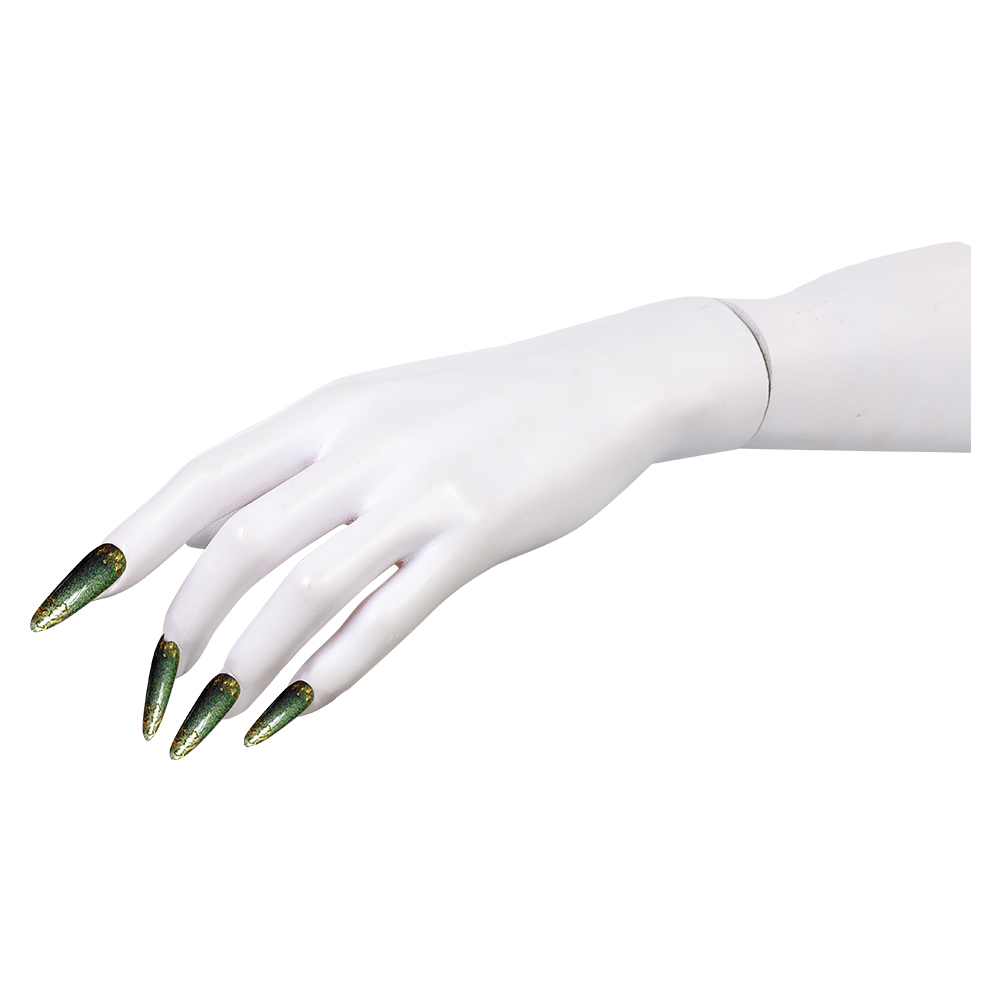 반짝이는 금색 악센트가 있는 녹색 프레스온 네일 가짜  - Nail Art Press On 리뷰 및 가격