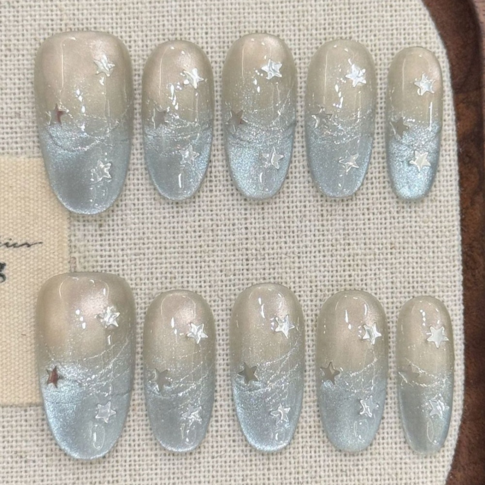 10개 고양이 눈 수제 가짜 네일 팁 스윗 체리 보우  - Nail Art Pink 리뷰 및 가격