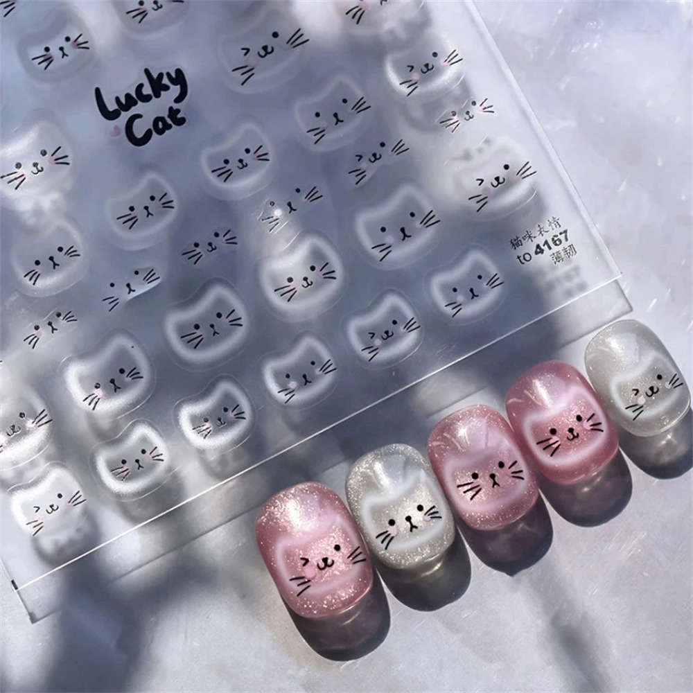 화이트 헤일로 염색 고양이 얼굴 컵 블랙 오렌지 장난감 - Nail Art Orange 리뷰 및 가격
