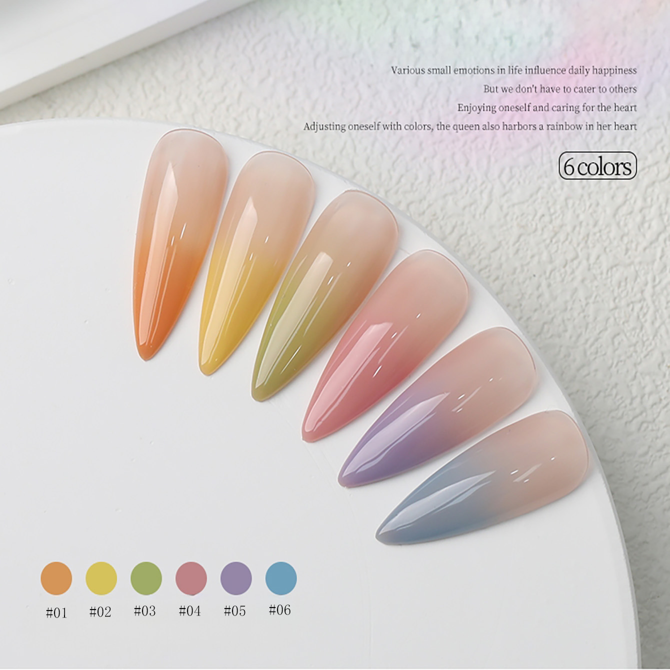 1-6pcs PSK 새로운 마카롱 캔디 오렌지 젤 네일 - Nail Art Orange 리뷰 및 가격