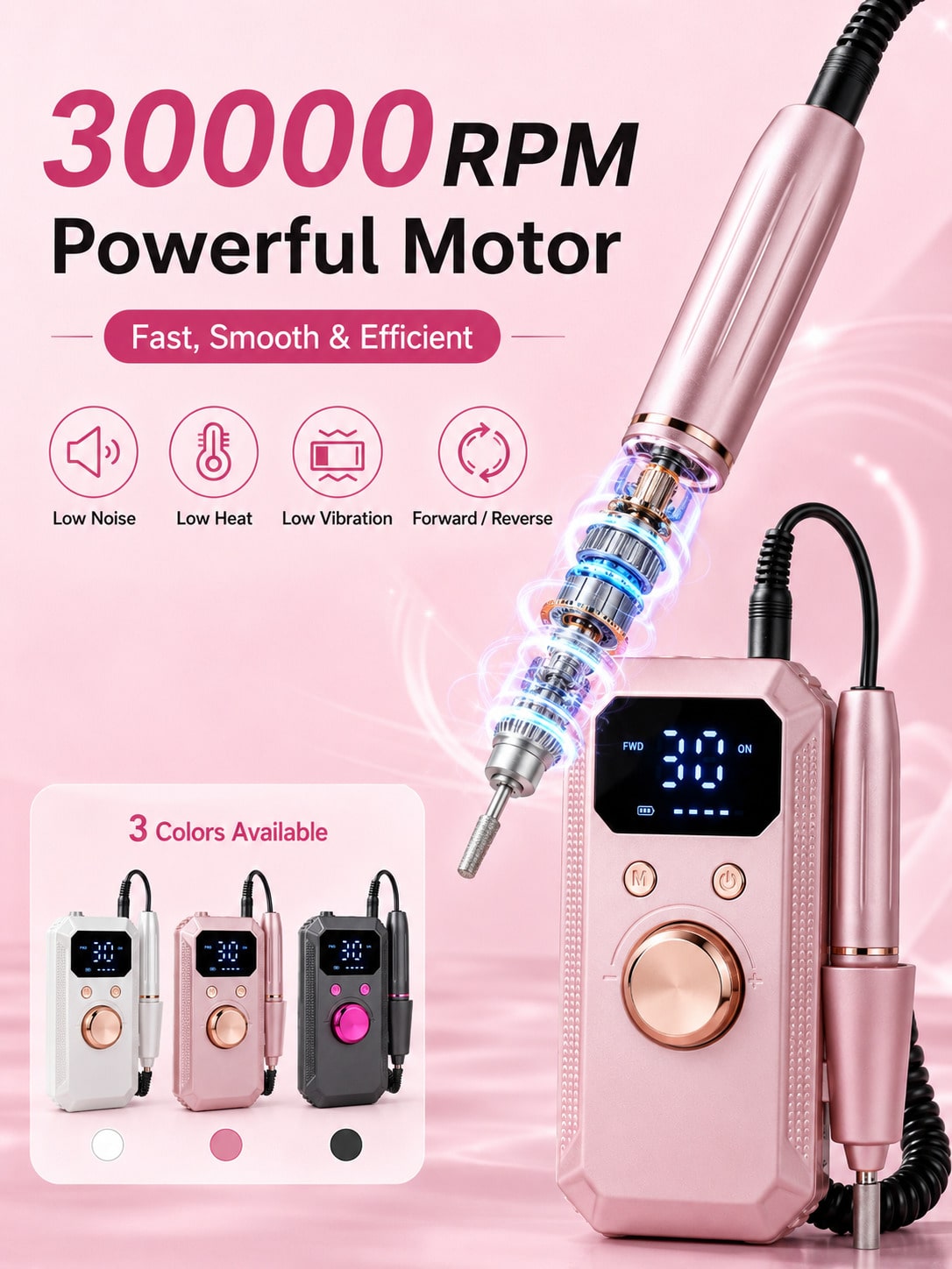전문가용 무선 전기 네일 드릴, 충전식 휴대용 아크릴  - Nail Drill Machine 리뷰 및 가격